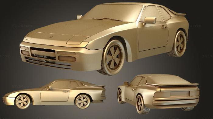 Автомобили и транспорт (Porsche 944 924, CARS_3148) 3D модель для ЧПУ станка